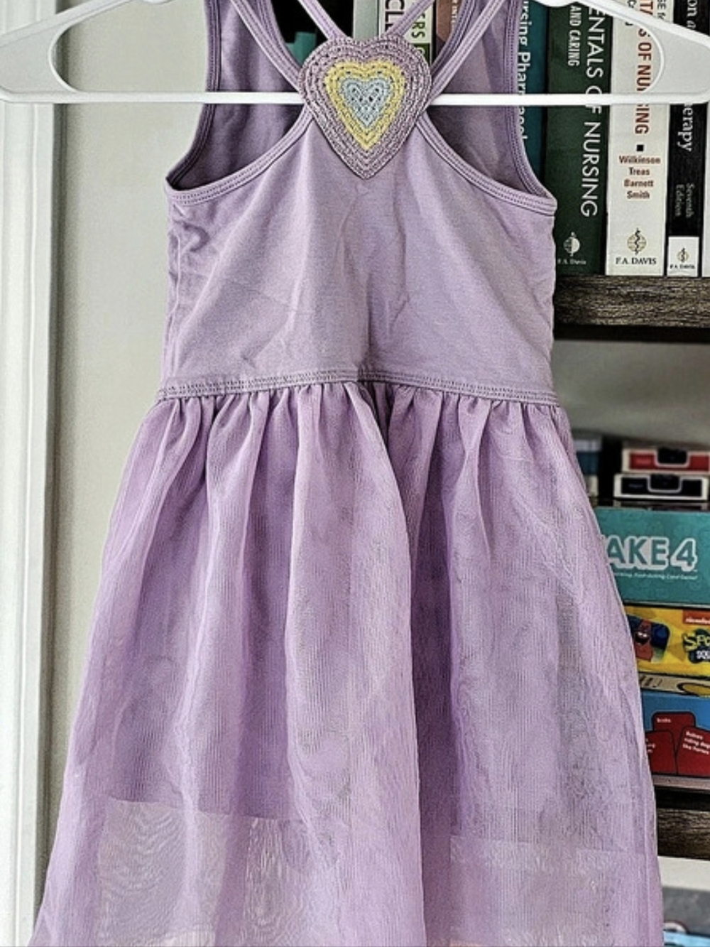 Old Navy Sleeveless Heart-Back Tutu Dress Purple Girls 6T